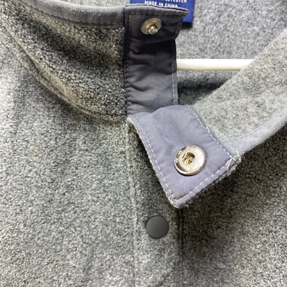 Charles River Apparel‎ Mens XL Gray Pullover Fleece With Snap Collar Winter Warm - Picture 2 of 13